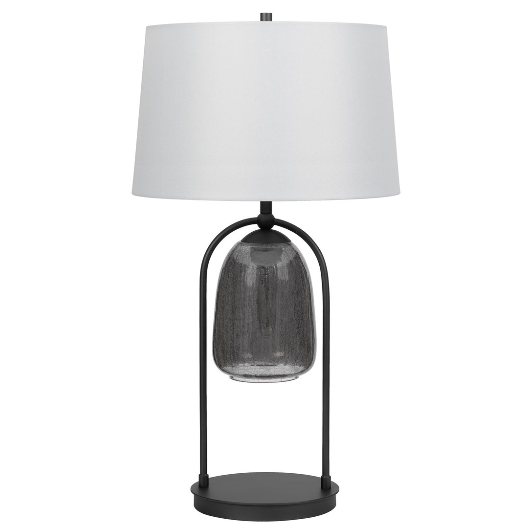 100W 3 Way  Metal Table Lamp With Glass Shade And A 5W Led Night Light by CAL Lighting
