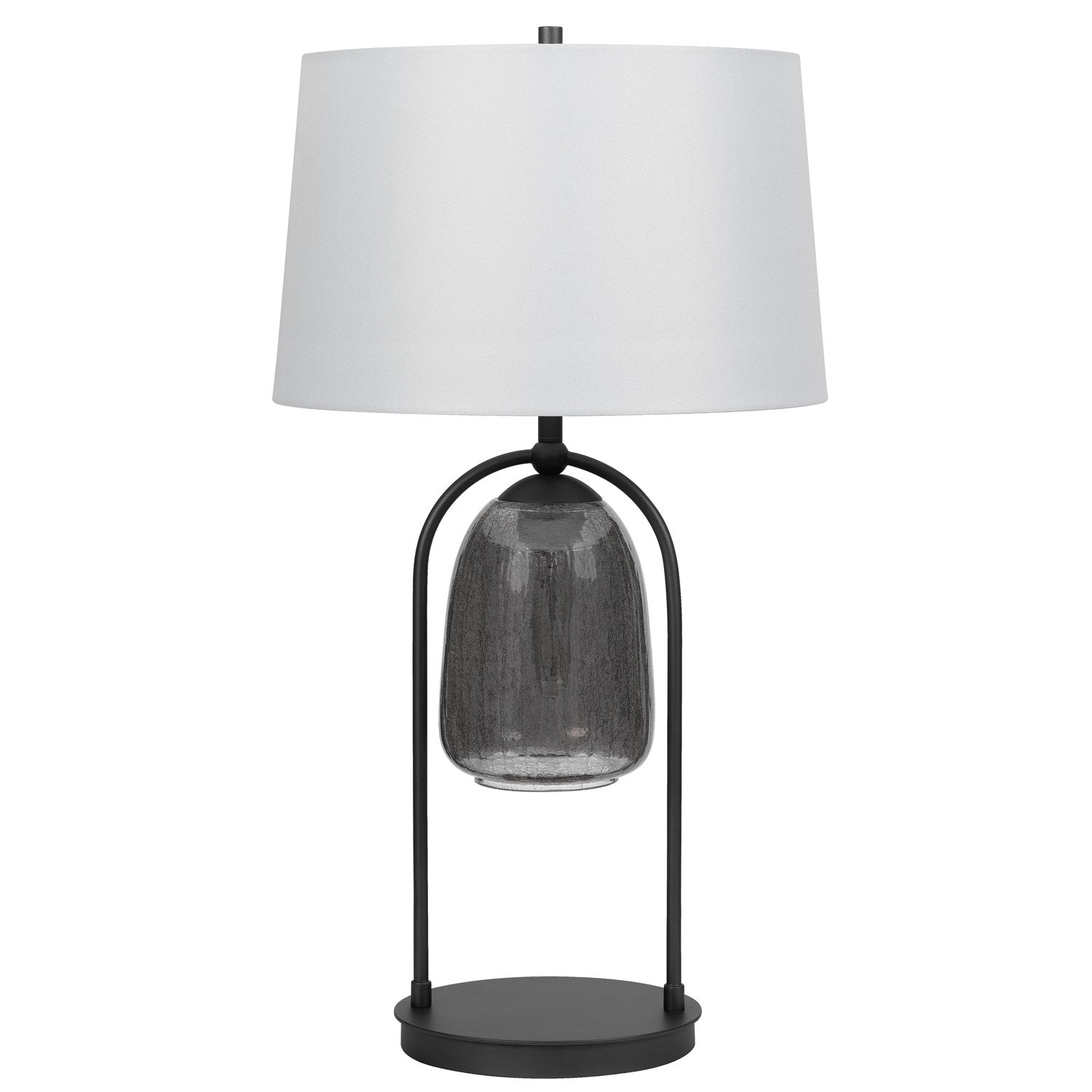 100W 3 Way  Metal Table Lamp With Glass Shade And A 5W Led Night Light by CAL Lighting