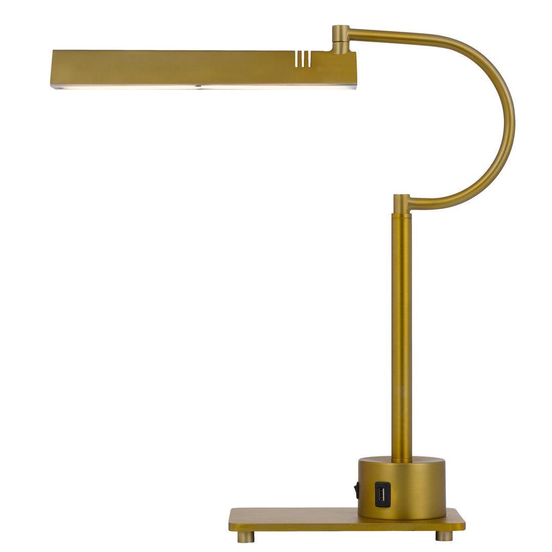 Led 12W  Metal Desk Lamp With 2 Usb Ports by CAL Lighting