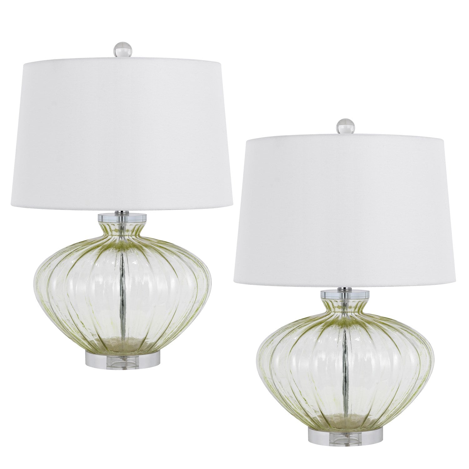 150W 3 Way  Glass Table Lamp. Sold In Pairs by CAL Lighting