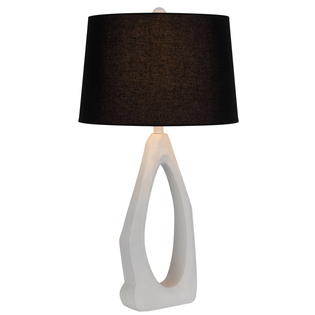 150W 3 Way  Resin Table Lamp With Black Hardback Fabric Shade