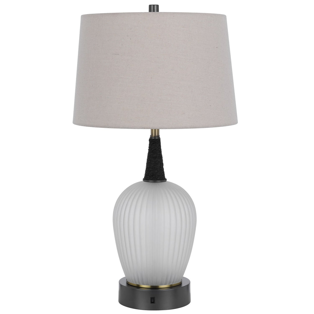 100W Led  Metal/Frosted Glass Table Lamp With 2W Led Night Light by CAL Lighting