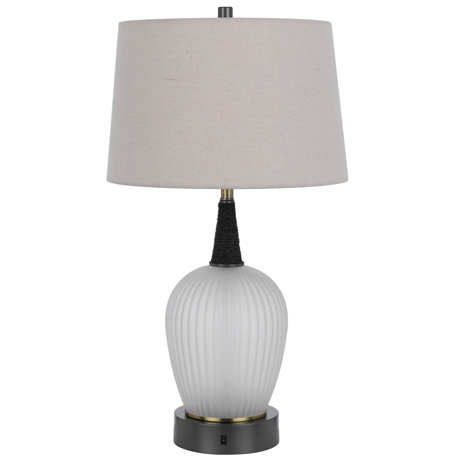 100W Led  Metal/Frosted Glass Table Lamp With 2W Led Night Light by CAL Lighting