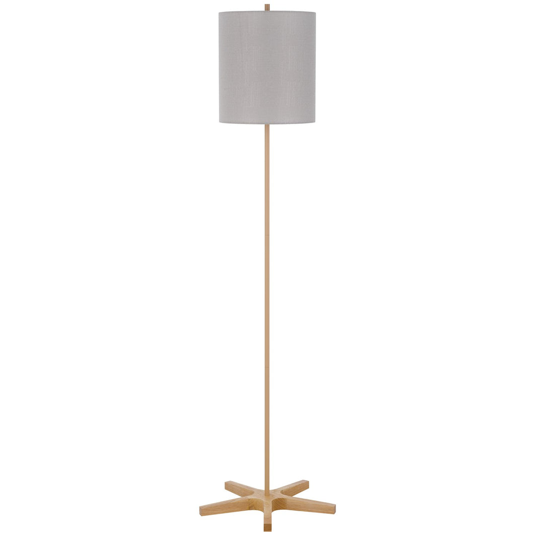 100W Metal Floor Lamp With Wooden Base by CAL Lighting