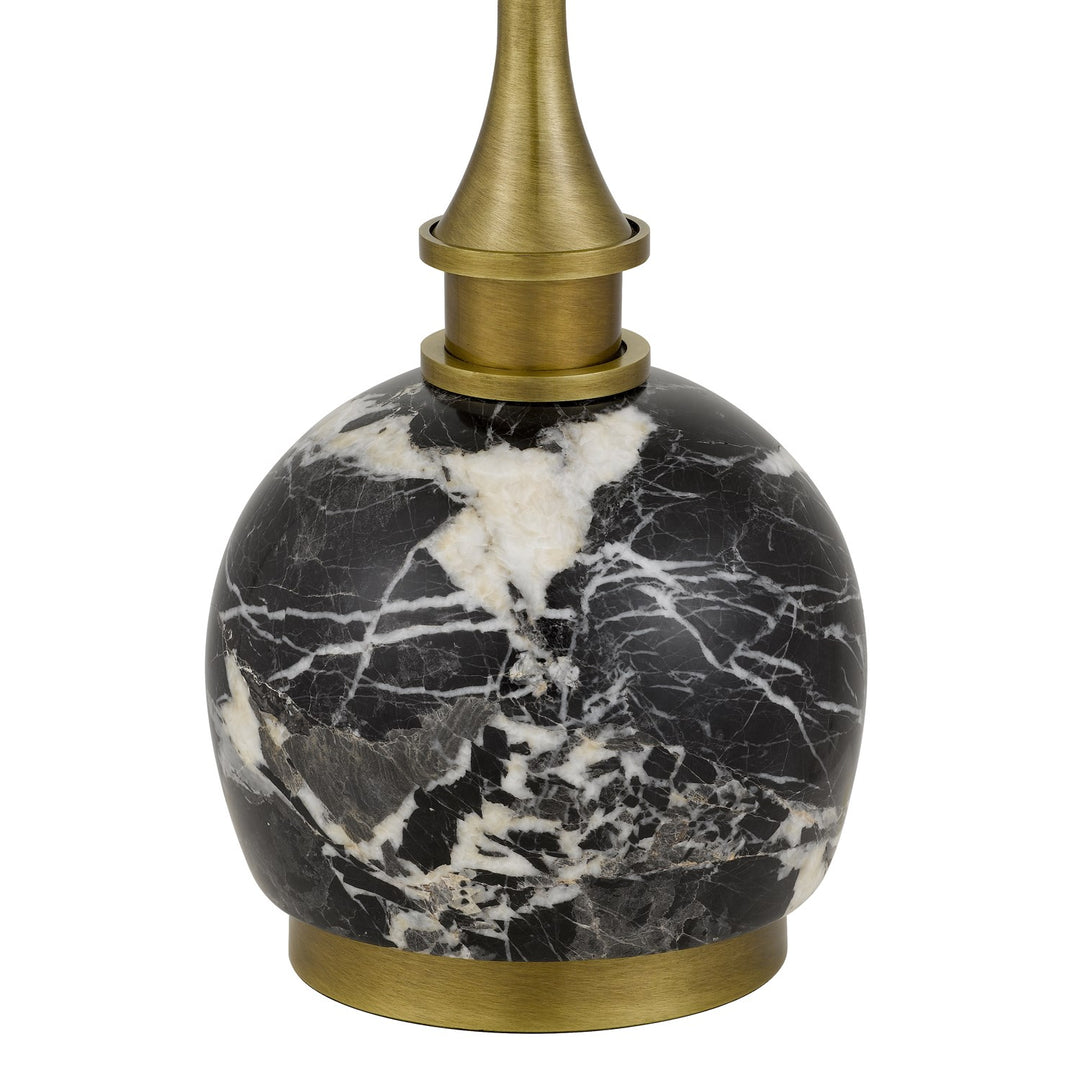 150W 3 Way  Metal Table Lamp With Marble Stone Base