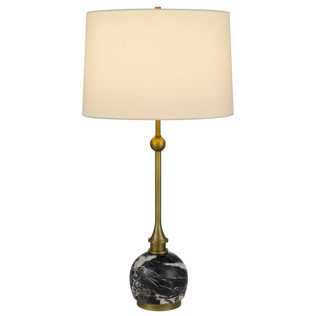 150W 3 Way  Metal Table Lamp With Marble Stone Base