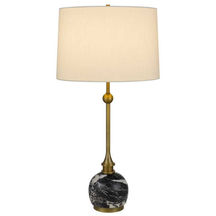 150W 3 Way  Metal Table Lamp With Marble Stone Base