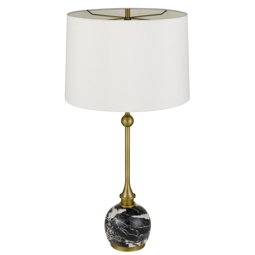 150W 3 Way  Metal Table Lamp With Marble Stone Base