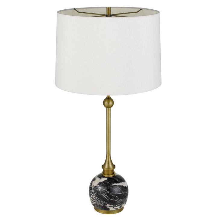 150W 3 Way  Metal Table Lamp With Marble Stone Base
