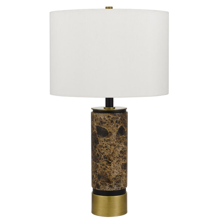 150W 3 Way  Marble Stone Table Lamp With Metal Base by CAL Lighting