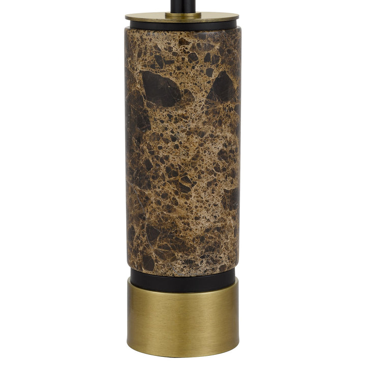 150W 3 Way  Marble Stone Table Lamp With Metal Base
