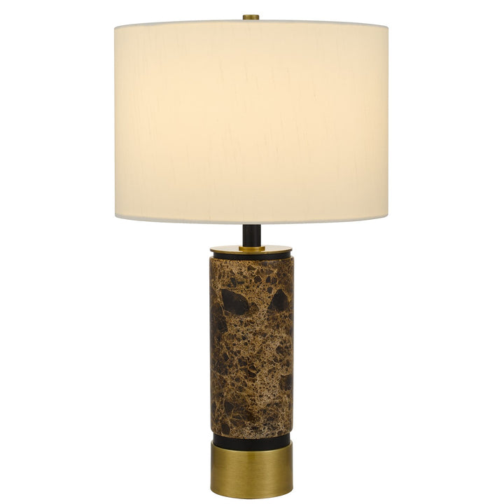150W 3 Way  Marble Stone Table Lamp With Metal Base