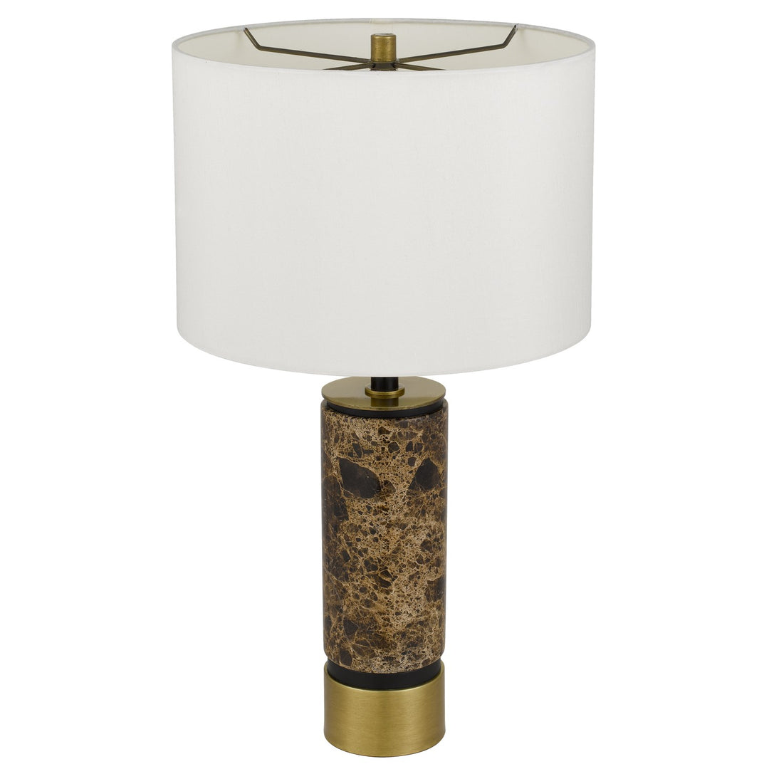 150W 3 Way  Marble Stone Table Lamp With Metal Base