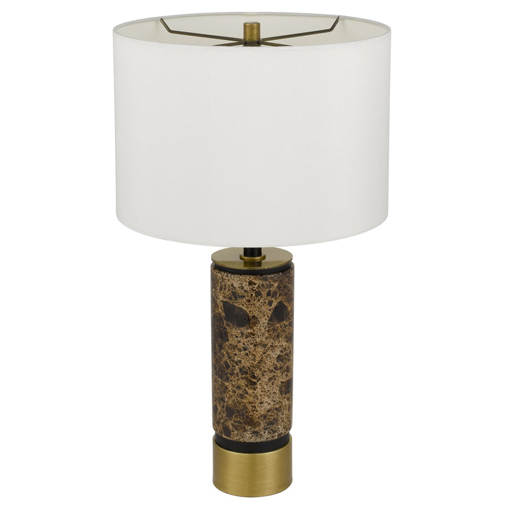 150W 3 Way  Marble Stone Table Lamp With Metal Base
