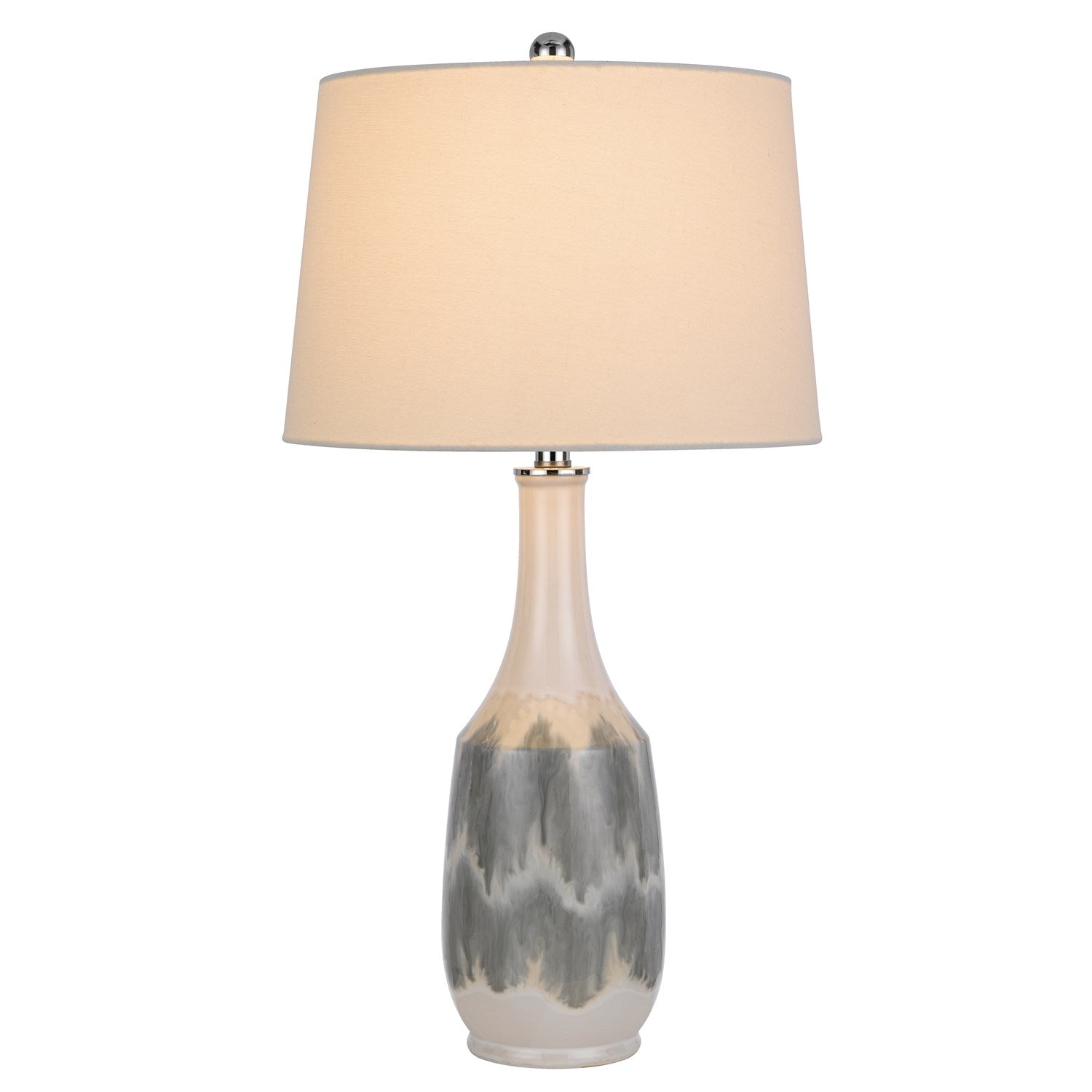 150W 3 Way  Ceramic Table Lamp With Hardback Fabric Shade