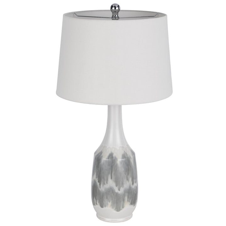 150W 3 Way  Ceramic Table Lamp With Hardback Fabric Shade
