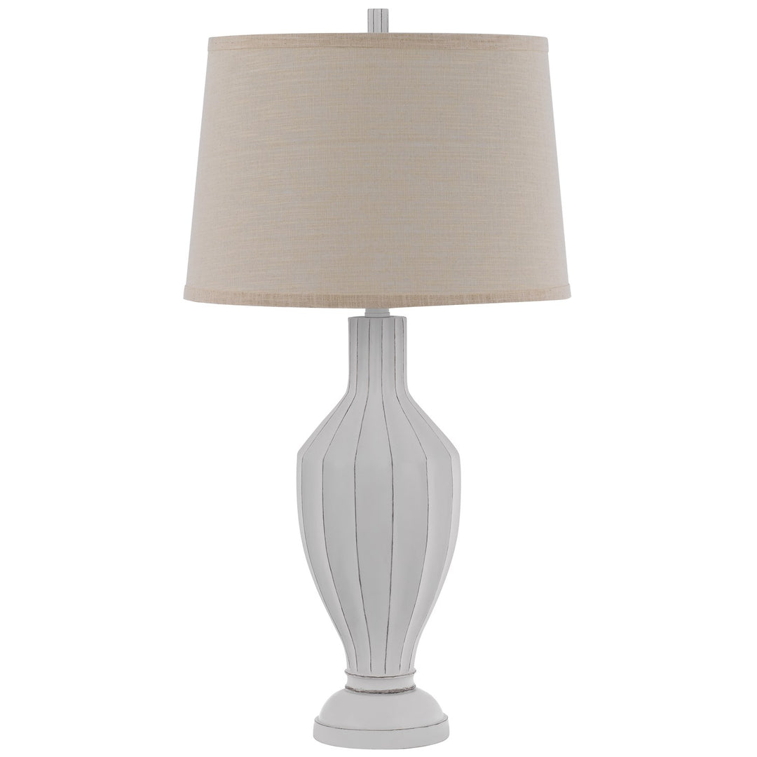 150W 3 Way  Resin Table Lamp With Hardback Fabric Shade by CAL Lighting