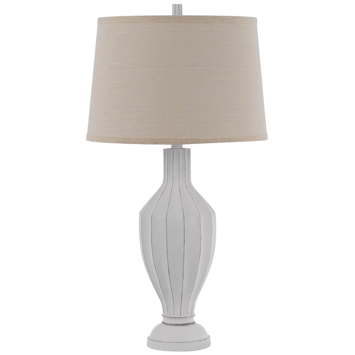 150W 3 Way  Resin Table Lamp With Hardback Fabric Shade by CAL Lighting