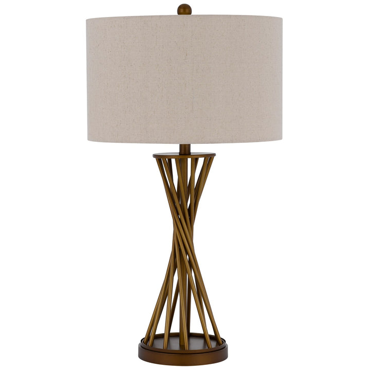 150W 3 Way  Metal Table Lamp With Hardback Drum Fabric Shade by CAL Lighting