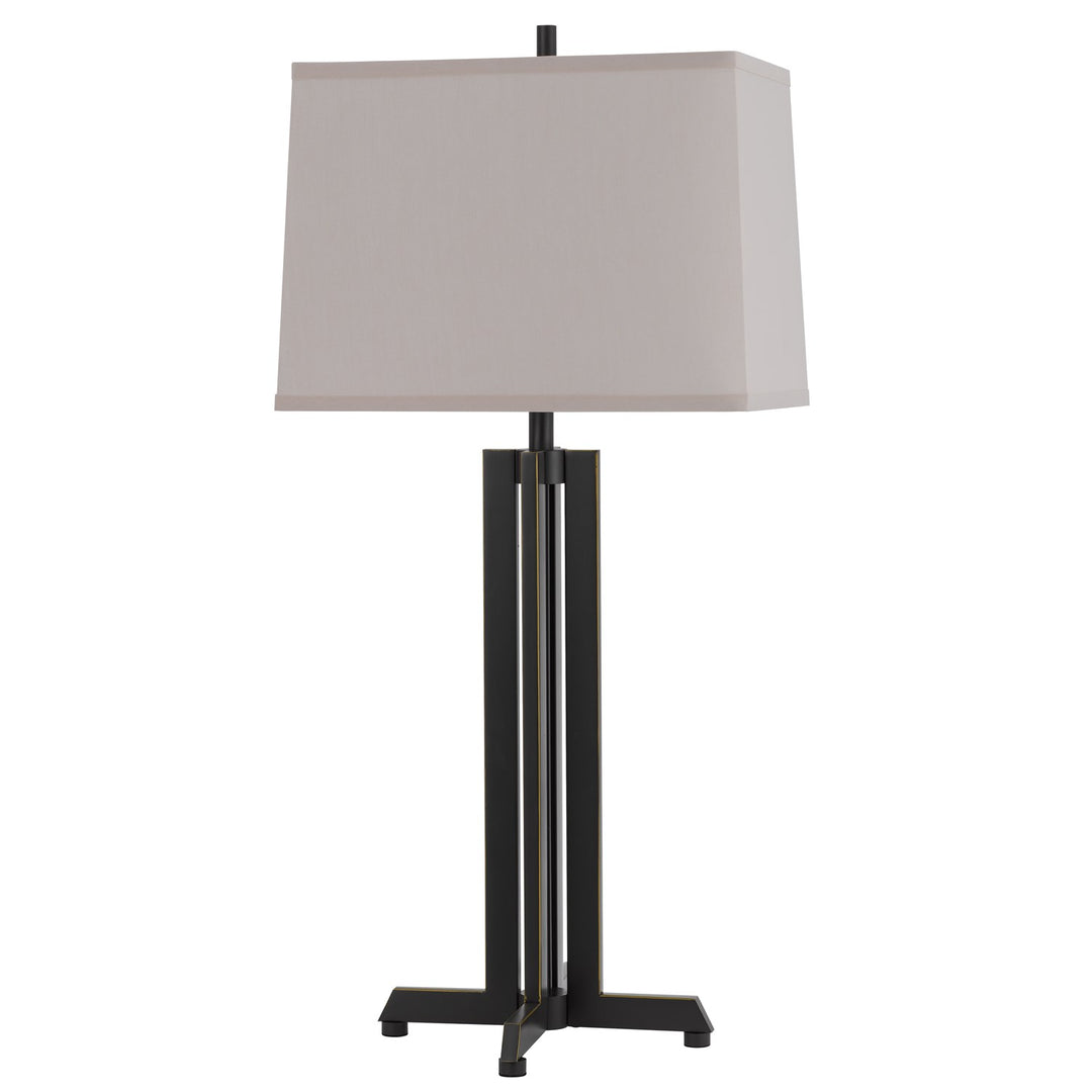 100W  Metal Table Lamp With Rectangular Hardback Fabric Shade by CAL Lighting
