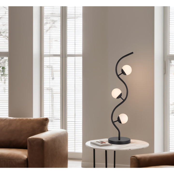12W Integrated Led 3 Light Table Lamp With Touch Sensor Dimmer Control