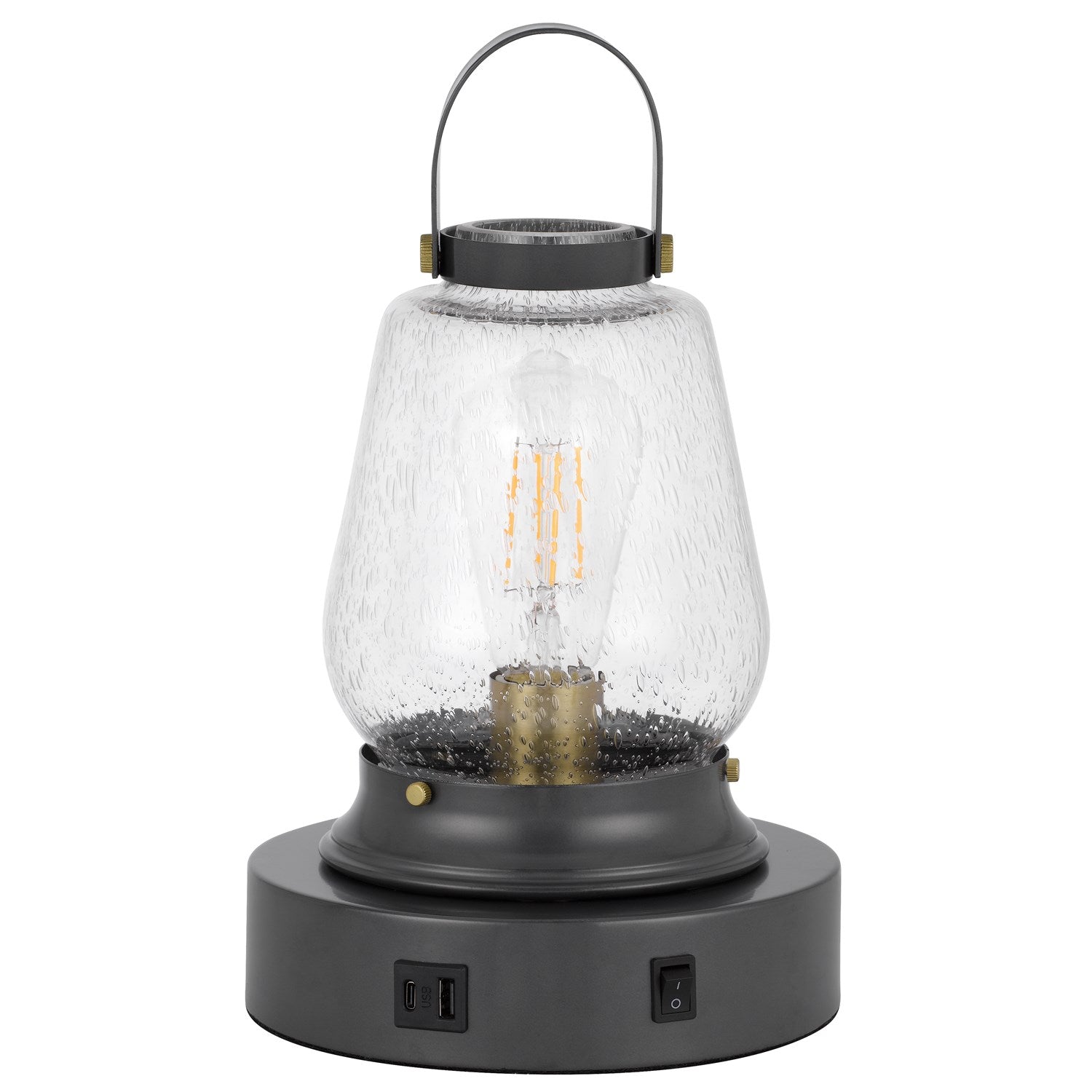 60W Terni Accent Lamp With Bubbled Glass by CAL Lighting