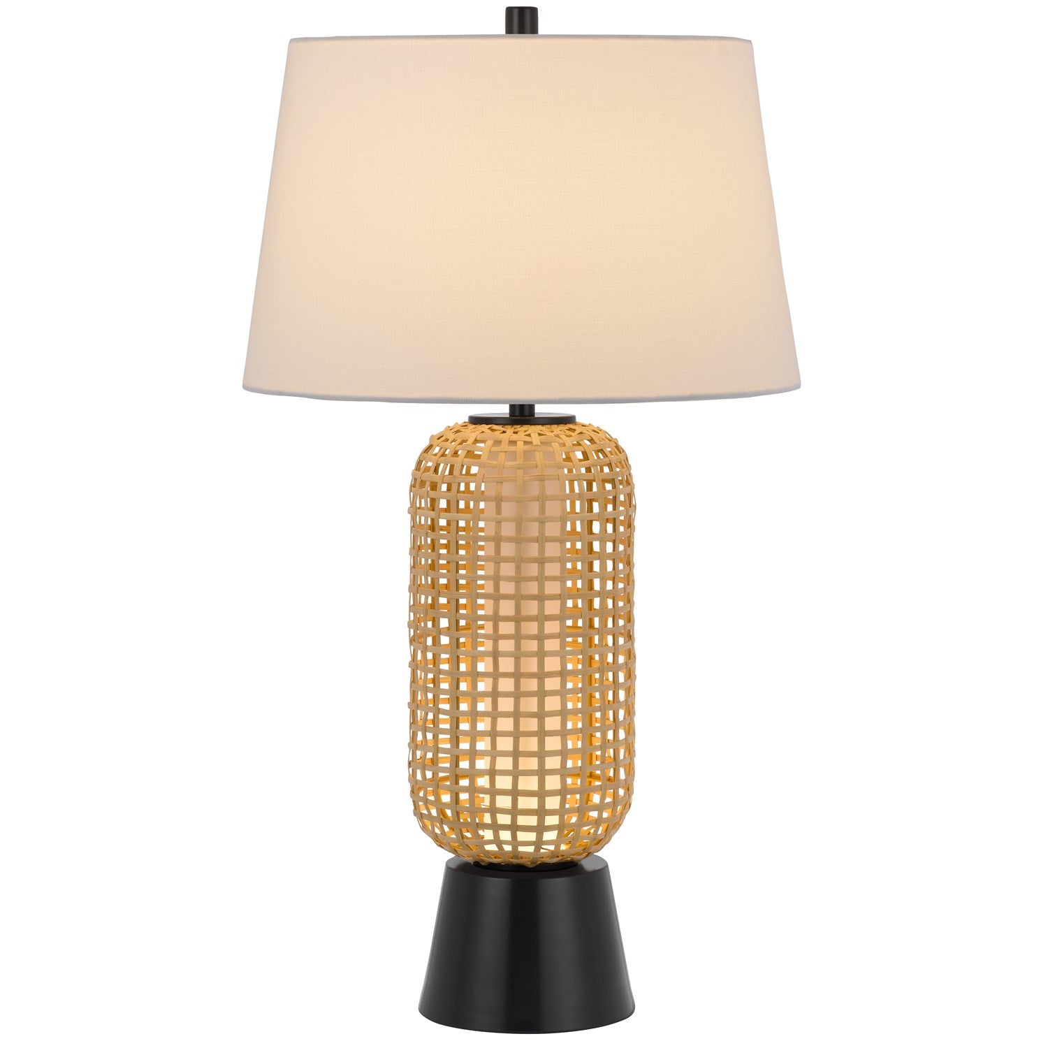 100W  Table Lamp With 2W Led Night Light And Hardback Fabric Shade