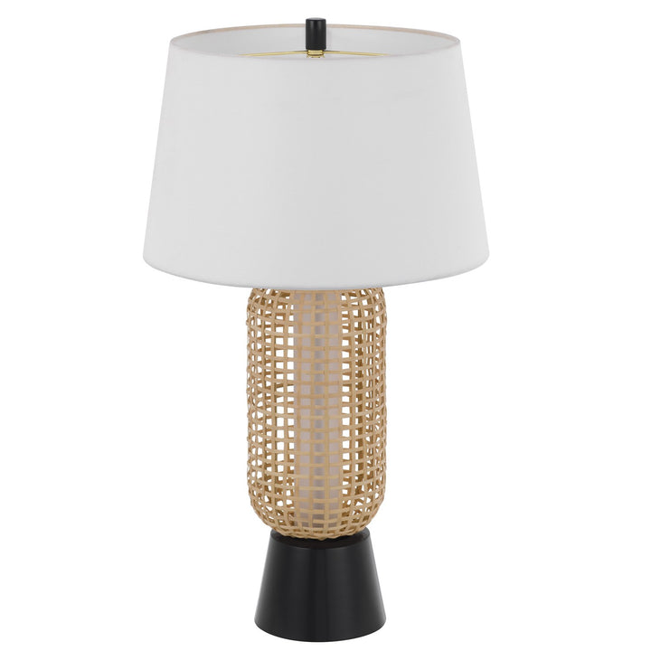 100W  Table Lamp With 2W Led Night Light And Hardback Fabric Shade