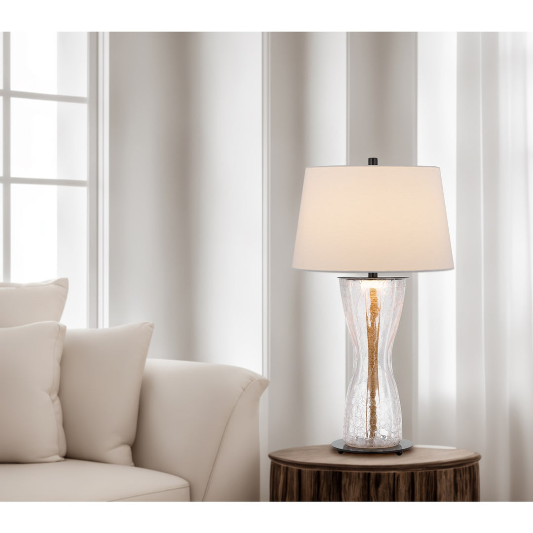 100W  Crackle Glass Table Lamp