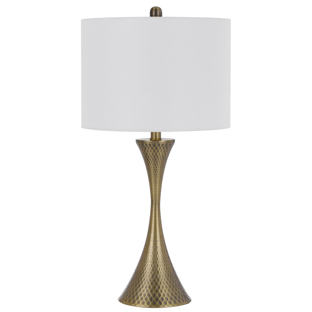 150W 3 Way  Metal Table Lamp With Hardback Fabric Shade by CAL Lighting