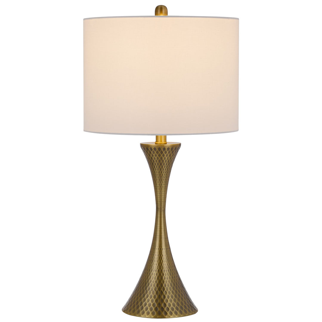 150W 3 Way  Metal Table Lamp With Hardback Fabric Shade