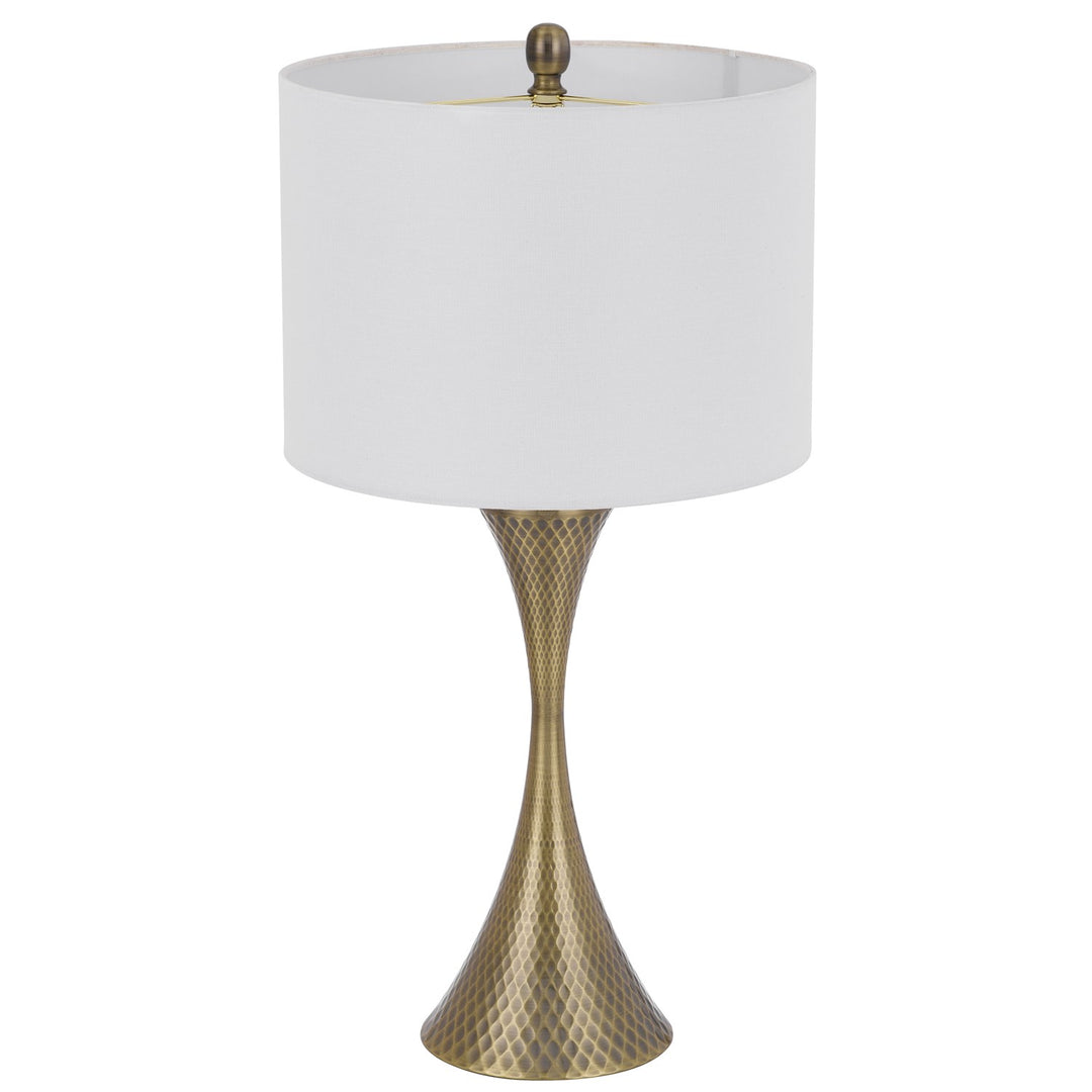 150W 3 Way  Metal Table Lamp With Hardback Fabric Shade