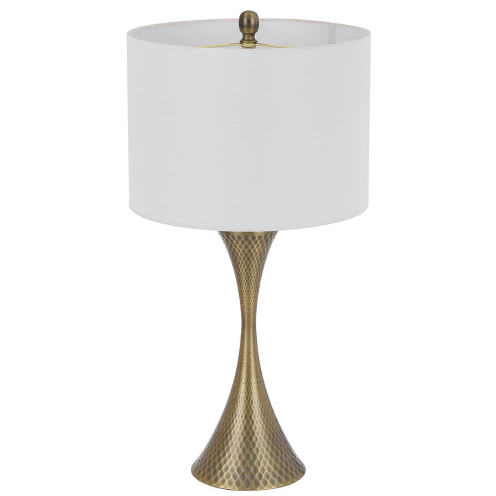 150W 3 Way  Metal Table Lamp With Hardback Fabric Shade