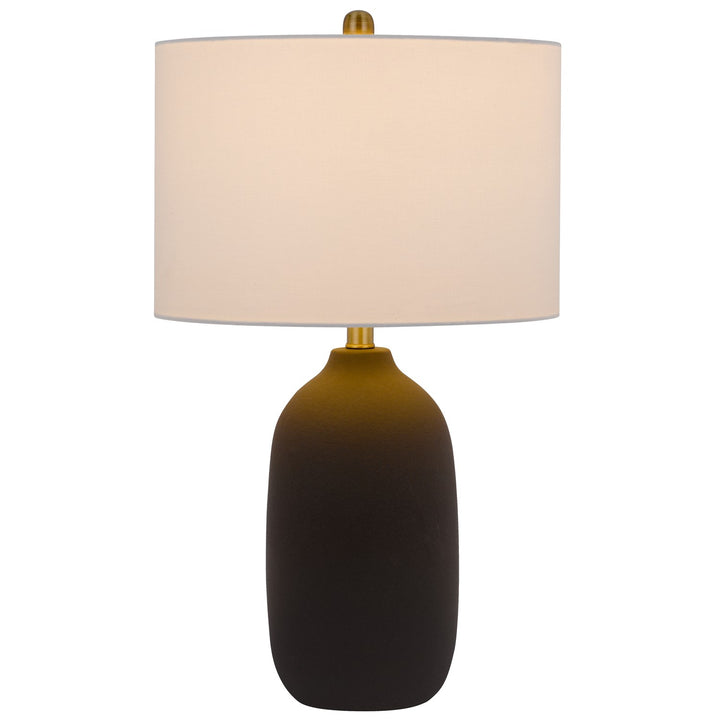 150W 3 Way  Ceramic Table Lamp With Hardback Fabric Shade