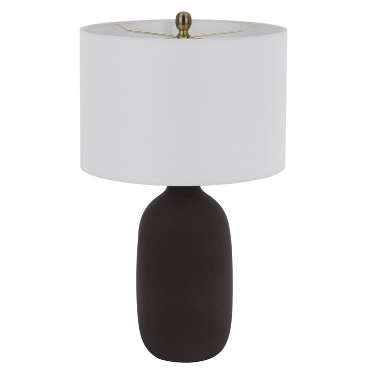 150W 3 Way  Ceramic Table Lamp With Hardback Fabric Shade