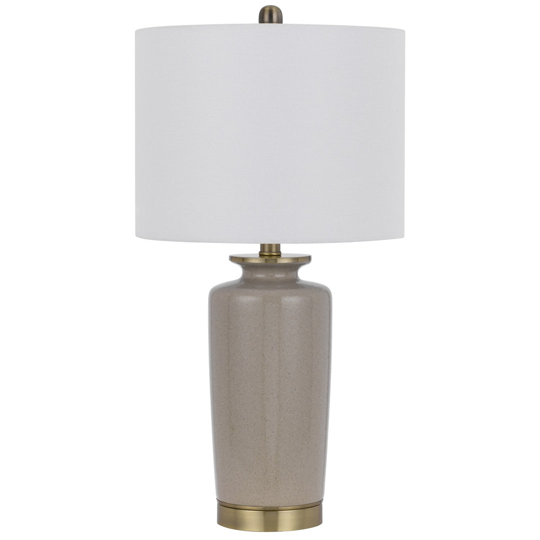 150W 3 Way  Ceramic Table Lamp With Hardback Fabric Shade by CAL Lighting