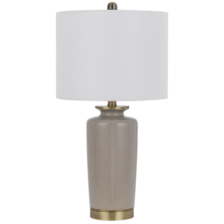 150W 3 Way  Ceramic Table Lamp With Hardback Fabric Shade by CAL Lighting