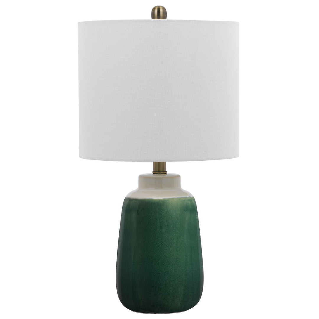 100W Crotone Ceramic Table Lamp With Hardback Fabric Shade by CAL Lighting