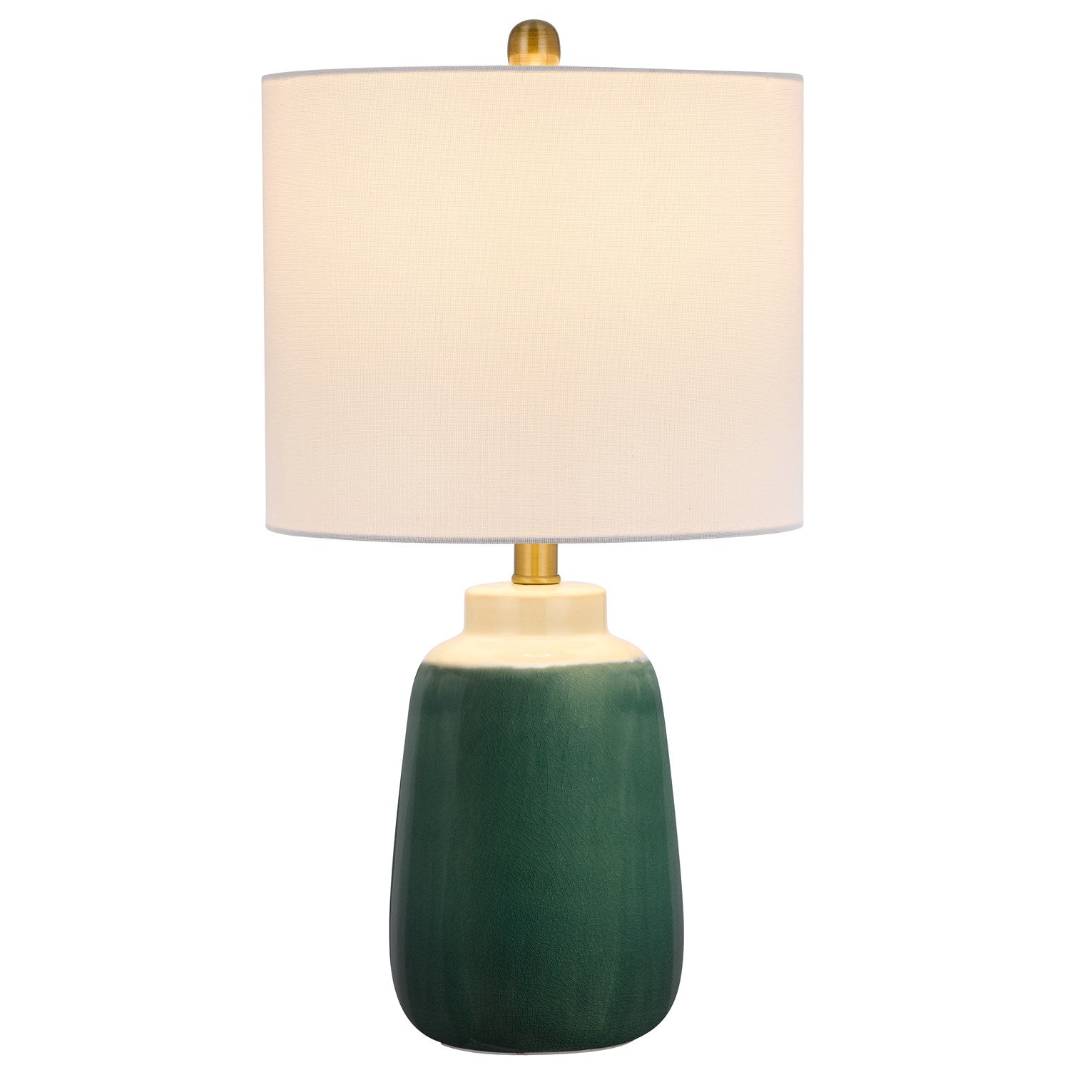 100W Crotone Ceramic Table Lamp With Hardback Fabric Shade