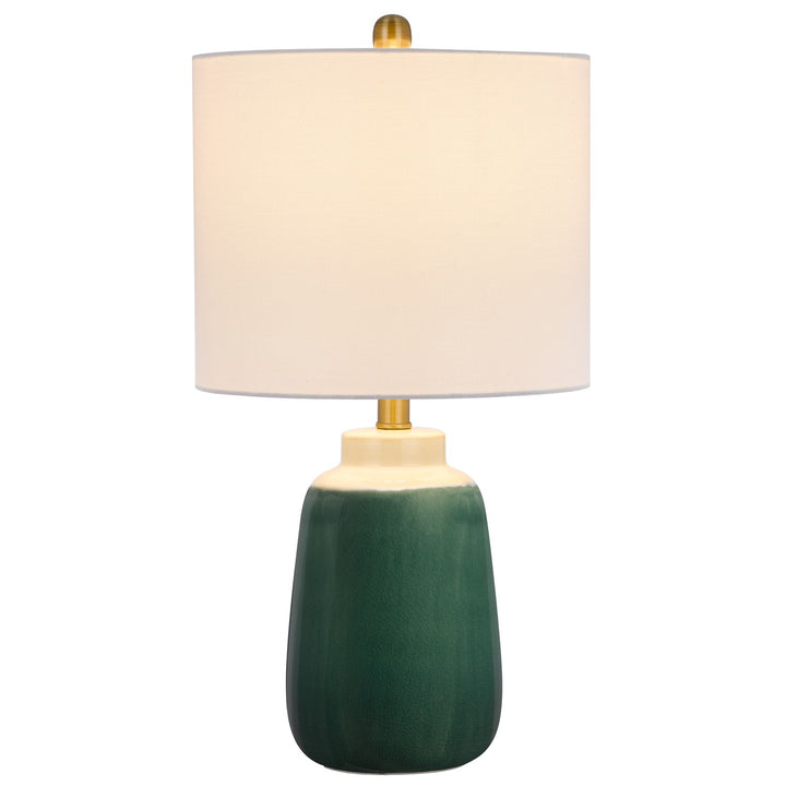 100W Crotone Ceramic Table Lamp With Hardback Fabric Shade