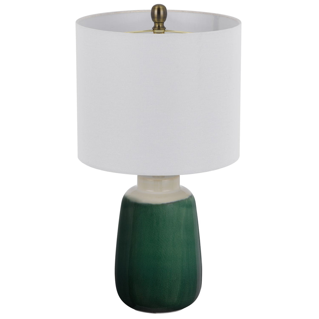 100W Crotone Ceramic Table Lamp With Hardback Fabric Shade