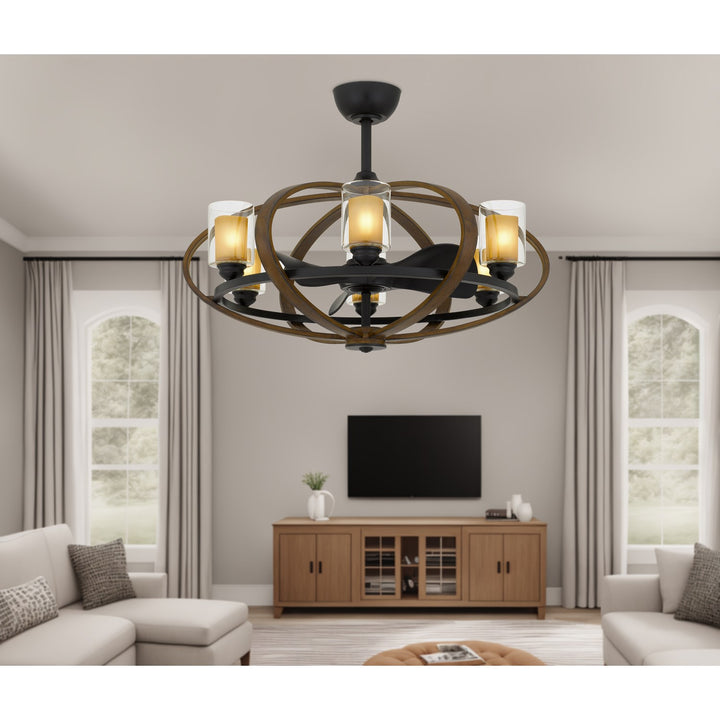 Remote Controlled Dimmable 8W Led Ultra Quiet Fan Light