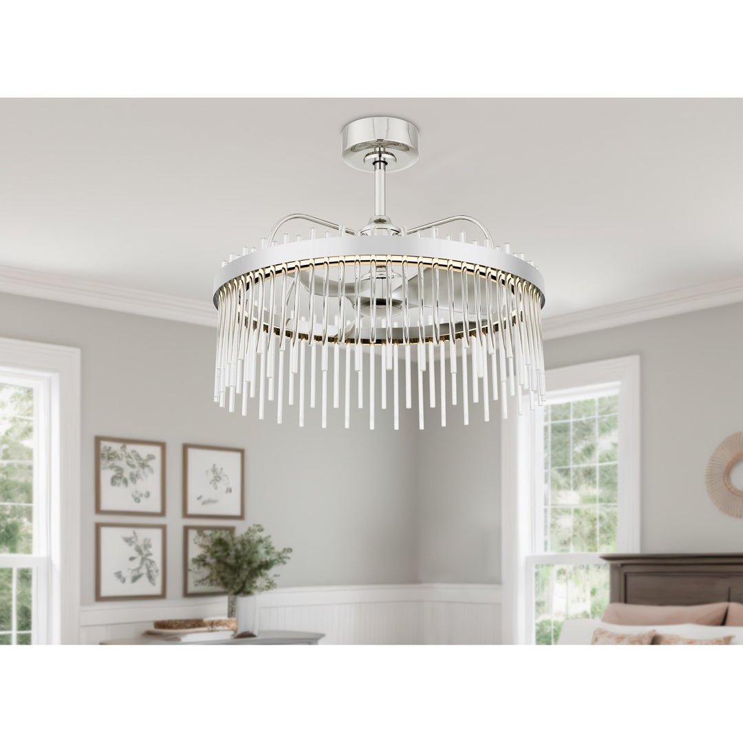 Remote Controlled Dimmable 36W Intergrated Led Ultra Quiet Fan Light