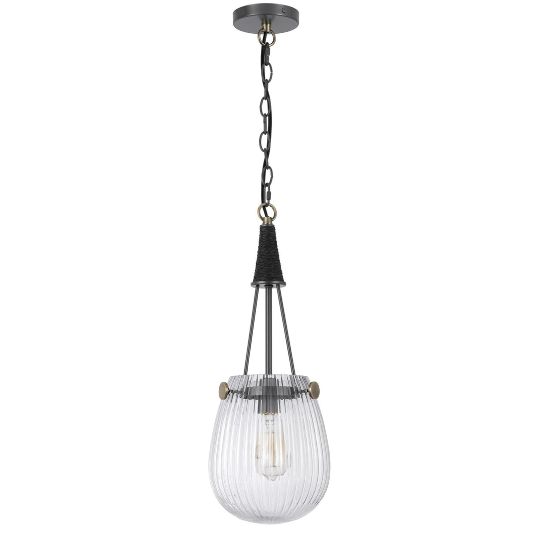 60W  Two Tone Glass Pendant With Chain by CAL Lighting