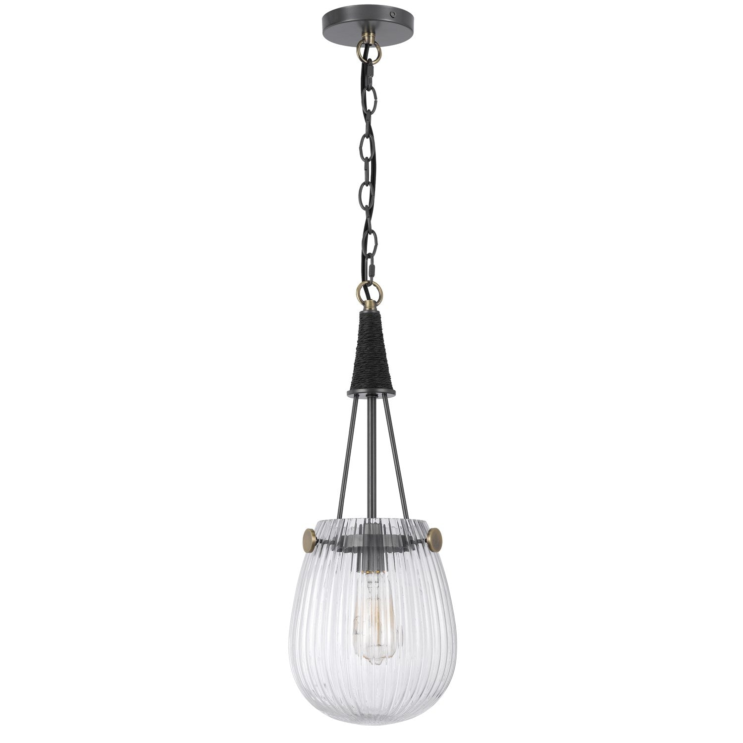 60W  Two Tone Glass Pendant With Chain by CAL Lighting