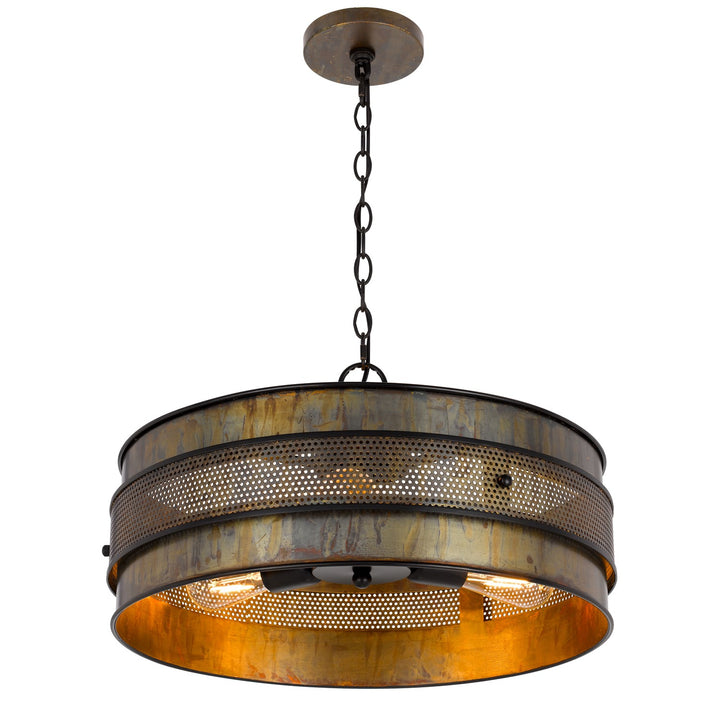 60W X 3  Metal Drum Chandelier