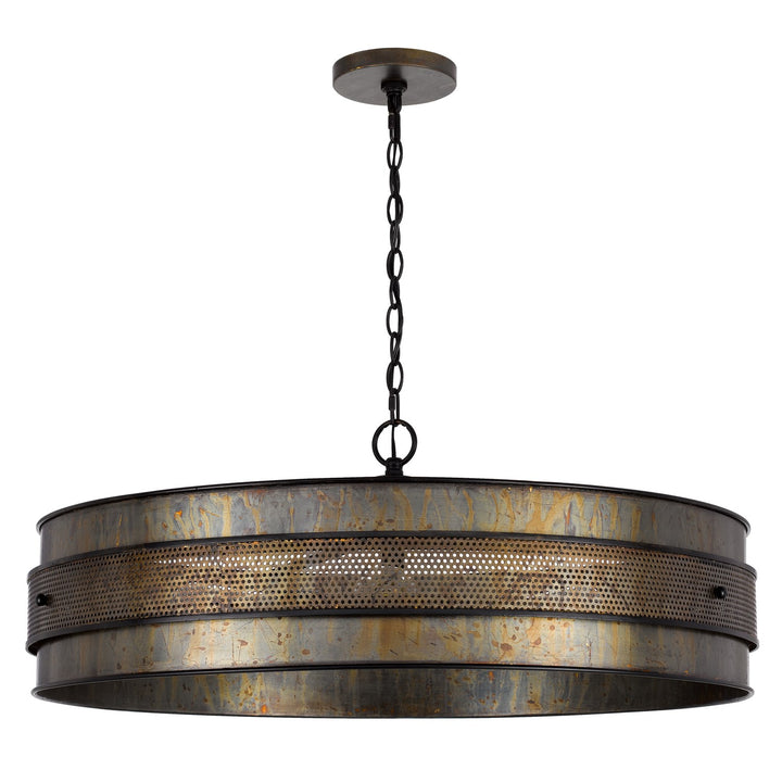 60W X 5  Metal Drum Chandelier by CAL Lighting