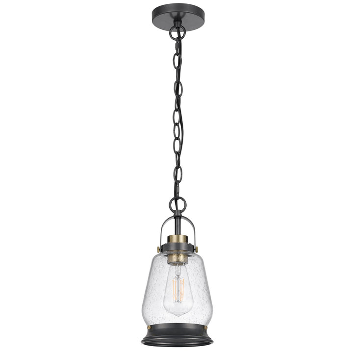 60W  Metal Pendant Light With Glass Shade by CAL Lighting