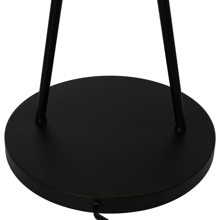 6 Light Floor Lamp, Black, Brushed Brass
