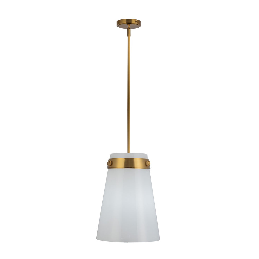 1 Light Pendant 12", Brushed Brass by Artcraft